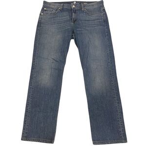 7 For All Mankind Jeans Slimmy Tapered Slim Straight Men’s | Size 34 Light Wash